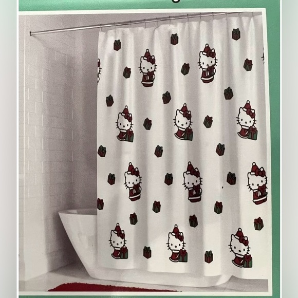 *NEW* Hello Kitty - Christmas Shower Curtain - Picture 2 of 6